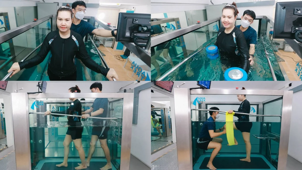 physical therapist hydrotherapy pool KIN stroke patient warm water