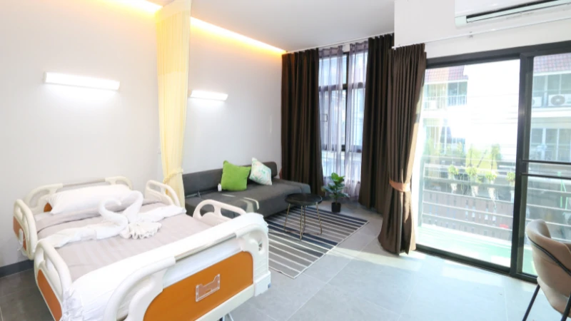 ห้องพักหรูหรา อากาศถ่ายเท